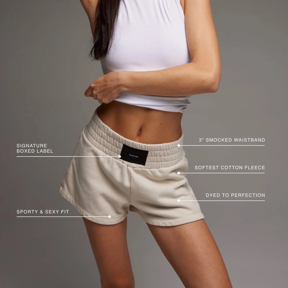 Talentless Boxing Shorts in Bone